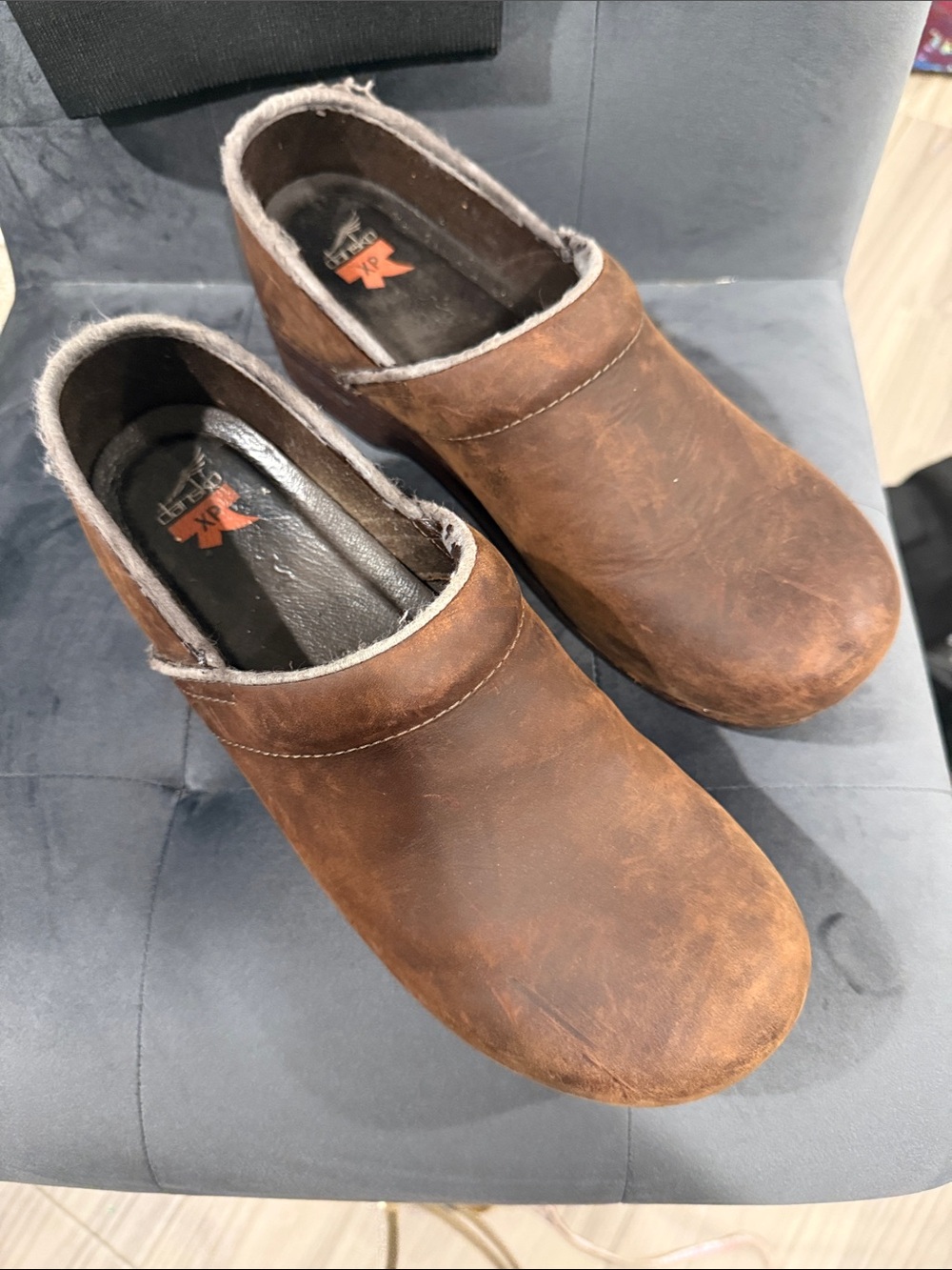 Dansko Brown Leather Men's Slip-On Clogs